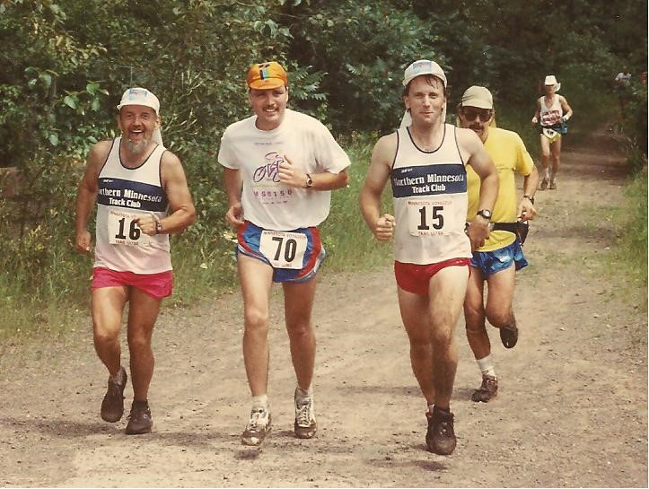 Gene Curnow running with friends